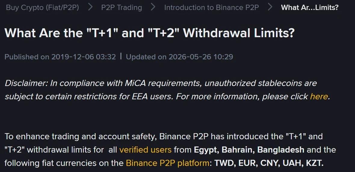 Binance থেকে দিনে কত USDT তোলা যায়? বাংলাদেশি ইউজারের ৪ স্তর