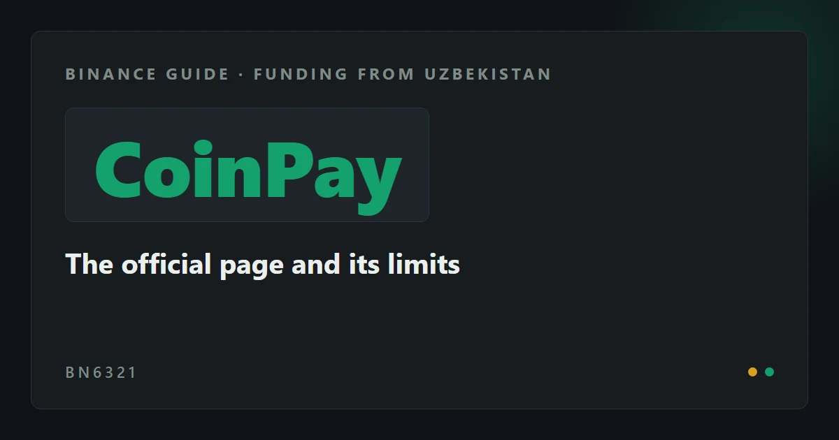 Binanceʼga CoinPay depoziti